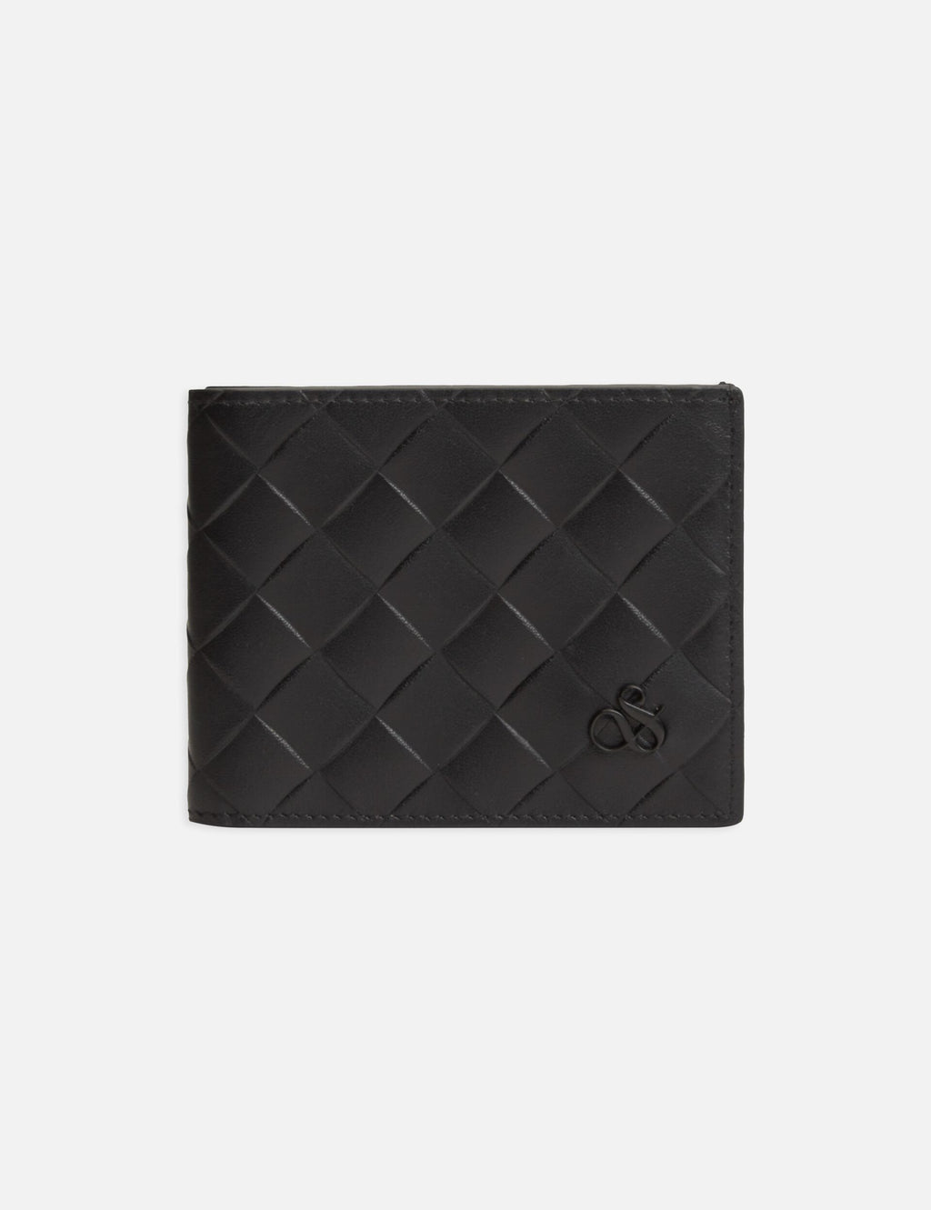 Woven Leather Bi-Fold Wallet