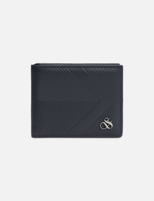 Textured Leather Bi-Fold Wallet