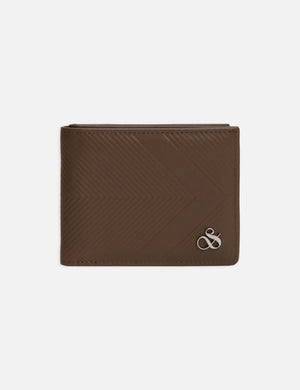 Textured Leather Bi-Fold Wallet