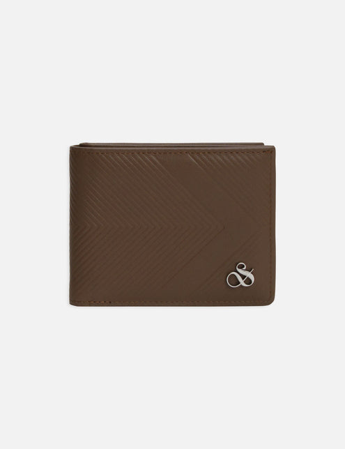 Textured Leather Bi-Fold Wallet