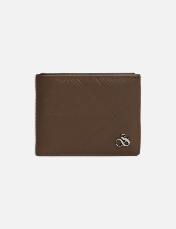 Textured Leather Bi-Fold Wallet