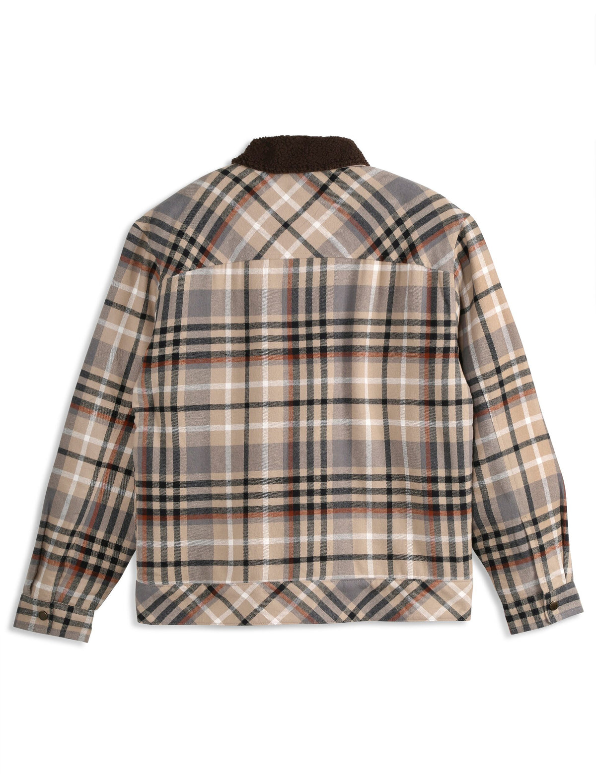 Eisenhower Jacke aus kariertem Flanell mit Sherpa-Futter