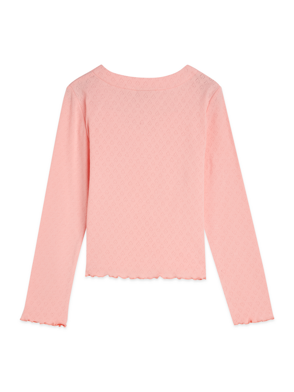 Button Front Pointelle Top