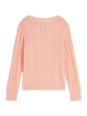 Girls' Cable Sweater Knit L/S
