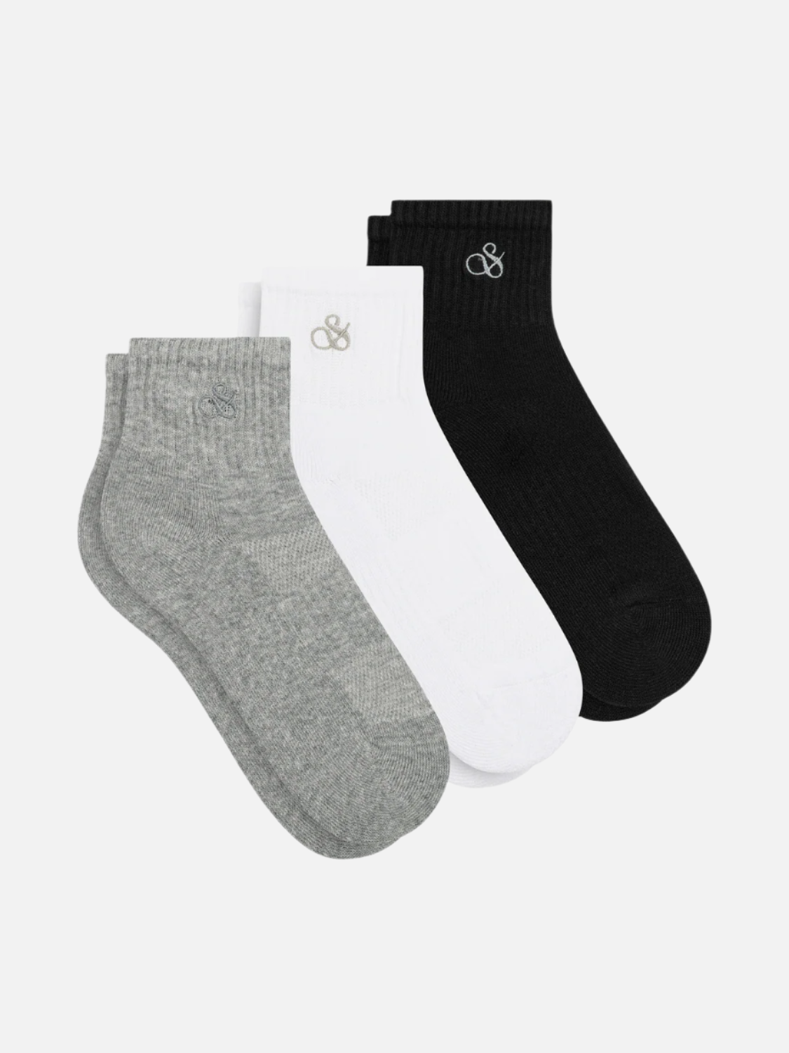 Lot de 3 paires de chaussettes quart de cheville éponge pour femme