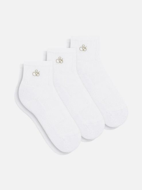 3er-Pack Damen Quarter Socken aus Frottee