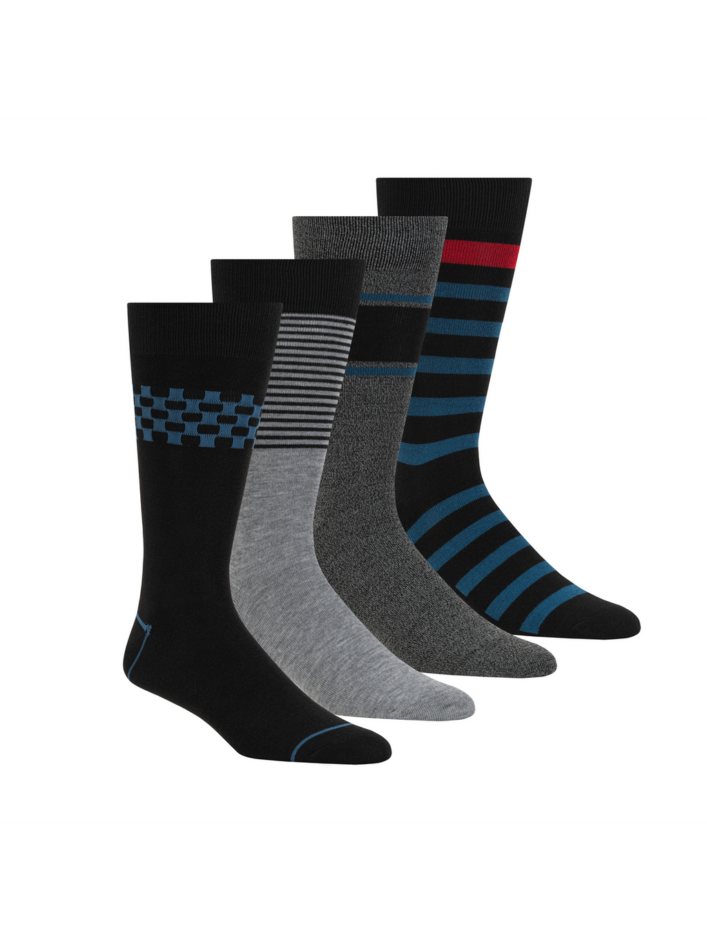 4-Pack Non-Terry Crew Sock