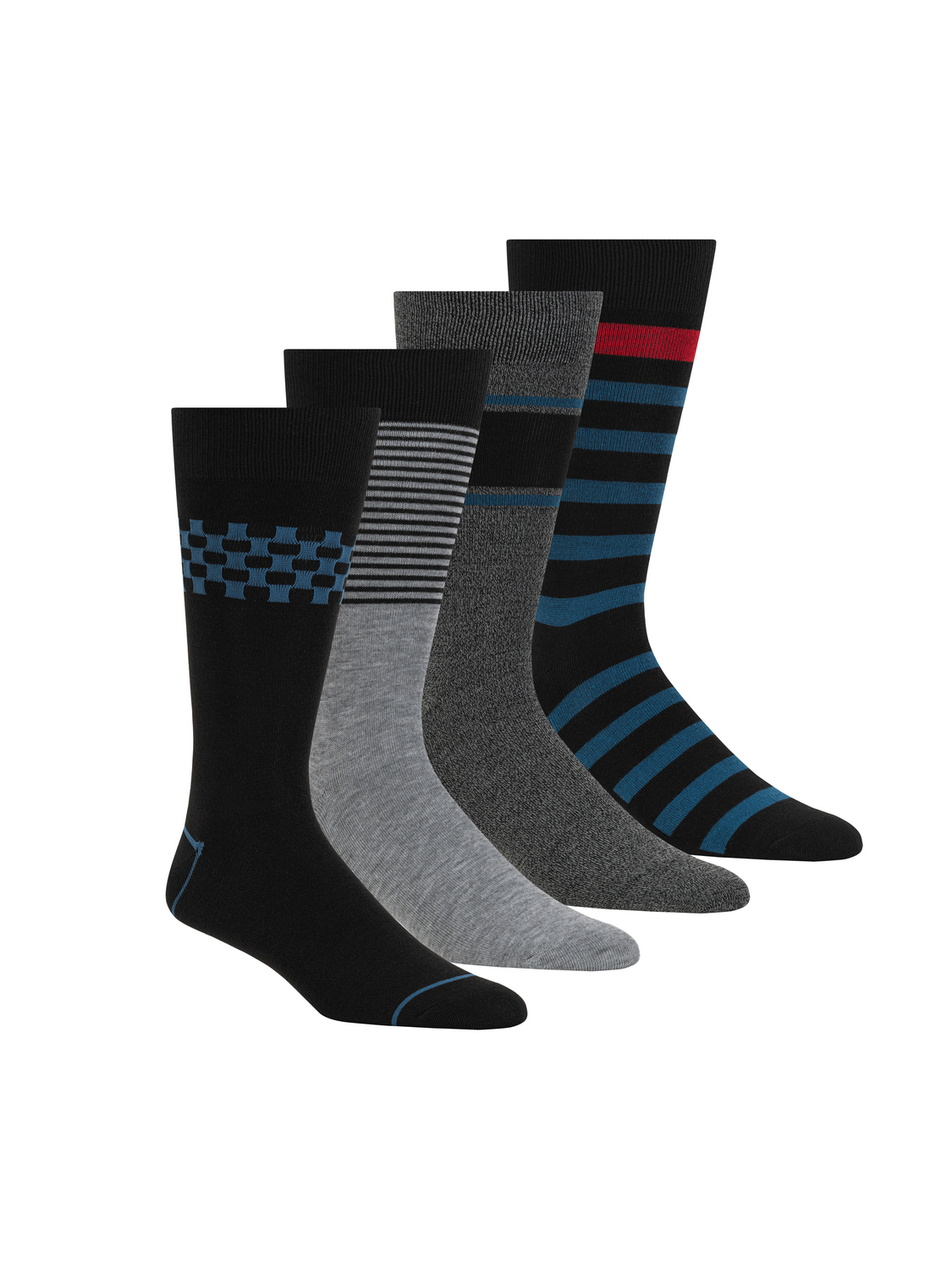 4-Pack Non-Terry Crew Sock