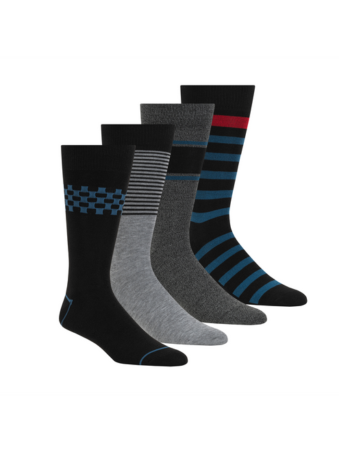 4-Pack Non-Terry Crew Sock