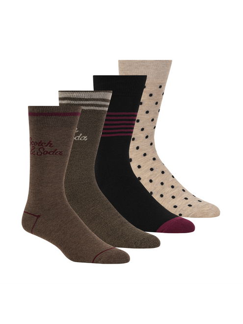 4-Pack Non-Terry Crew Sock