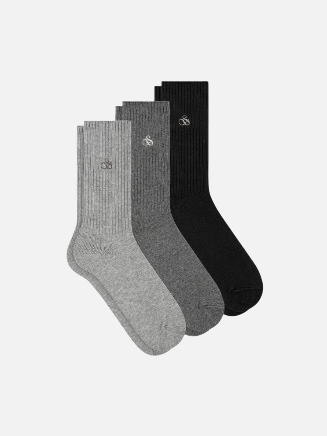 3Pk Mens Non Terry Casual Crew