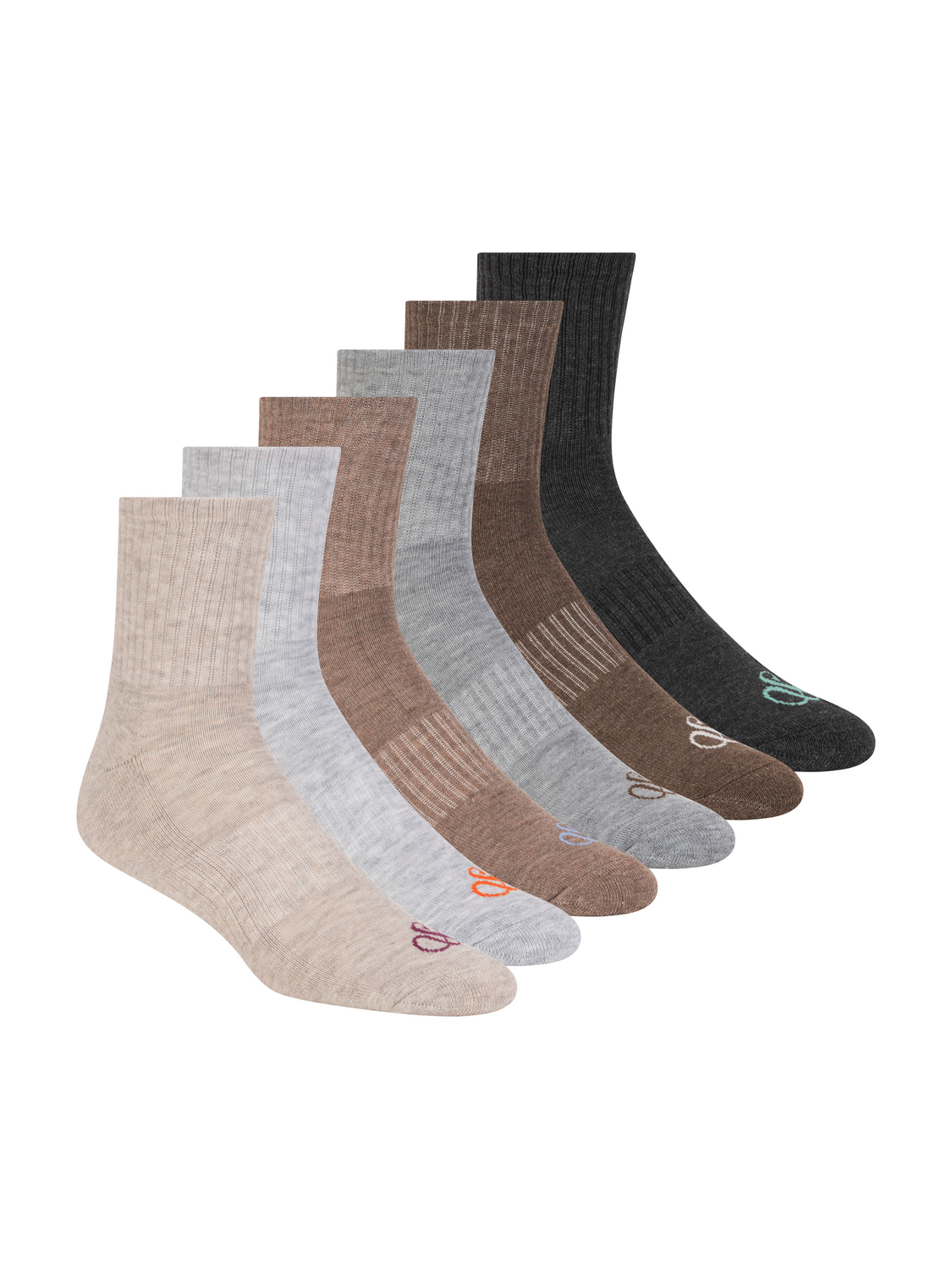 Men's 1/2 Terry High Quarter Crew Sock (6-Pack)