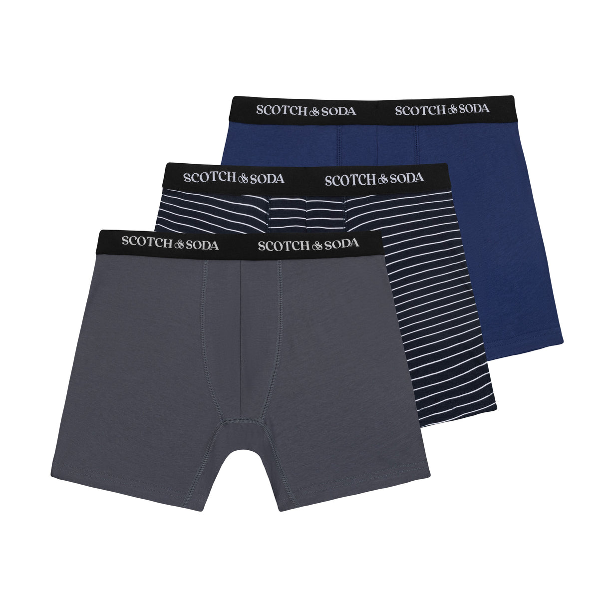 Lot de 3 slips boxeurs extensibles en coton pour homme