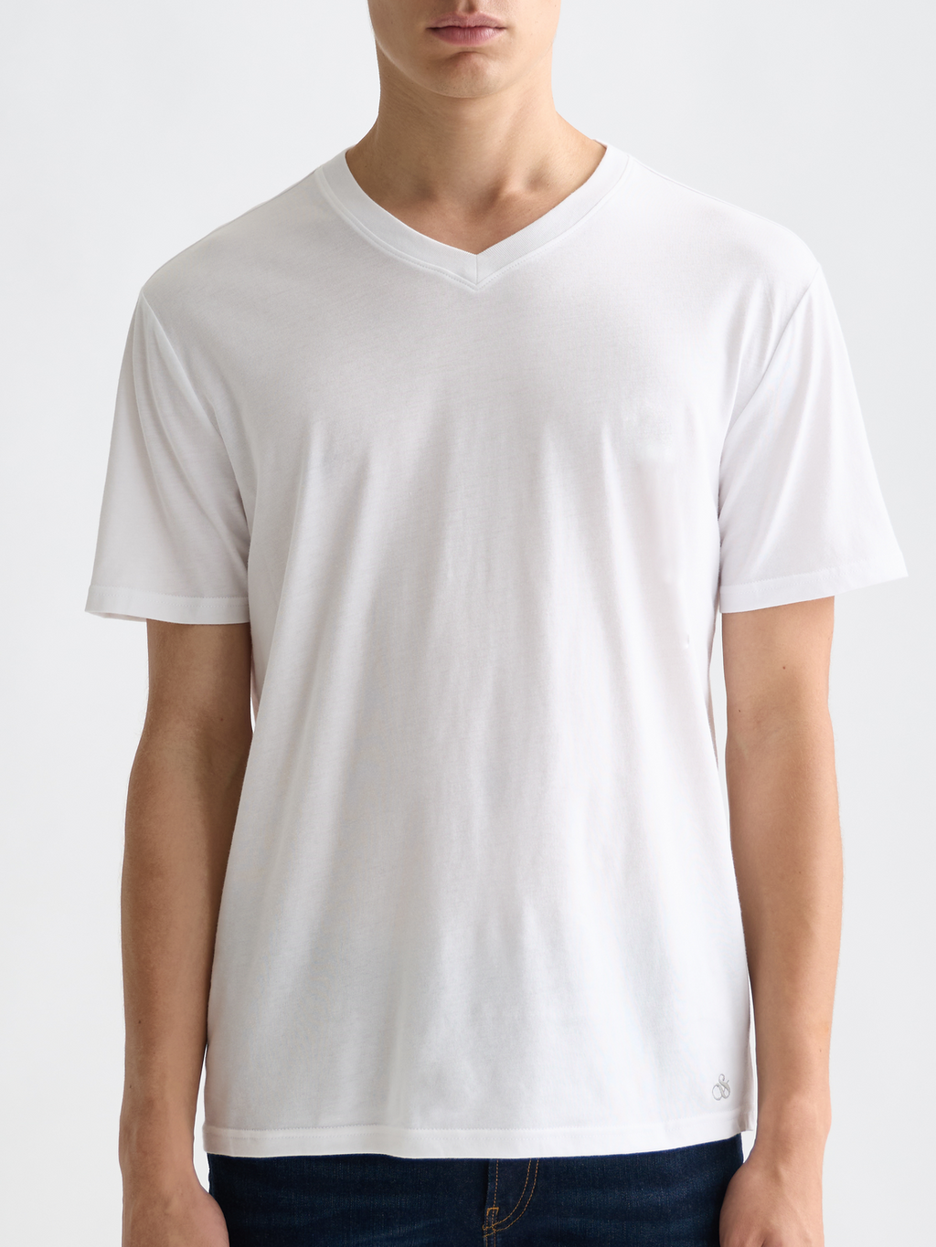 T-shirt col en V ultra doux 3 pièces pour homme