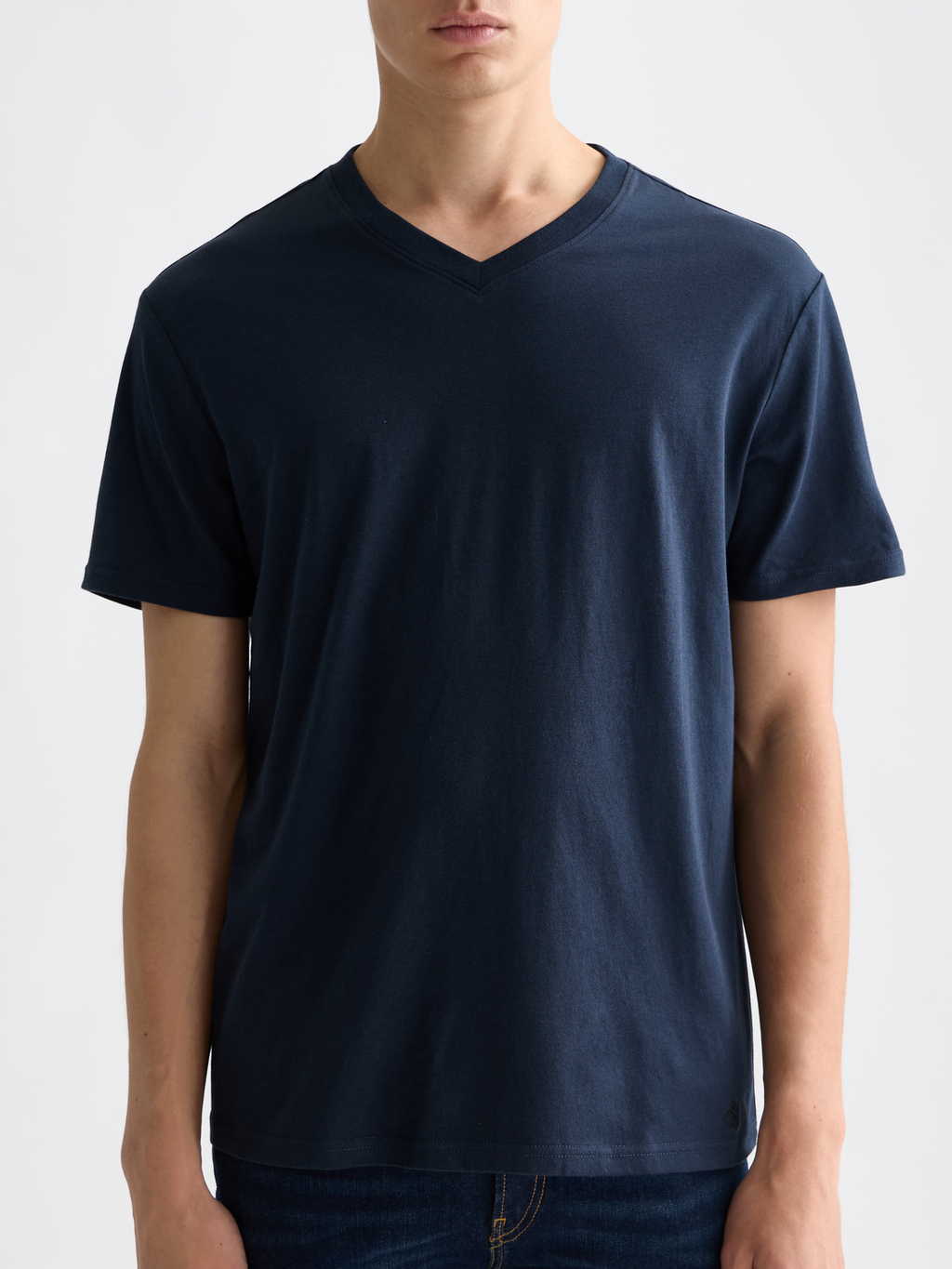 T-shirt col en V ultra doux 3 pièces pour homme