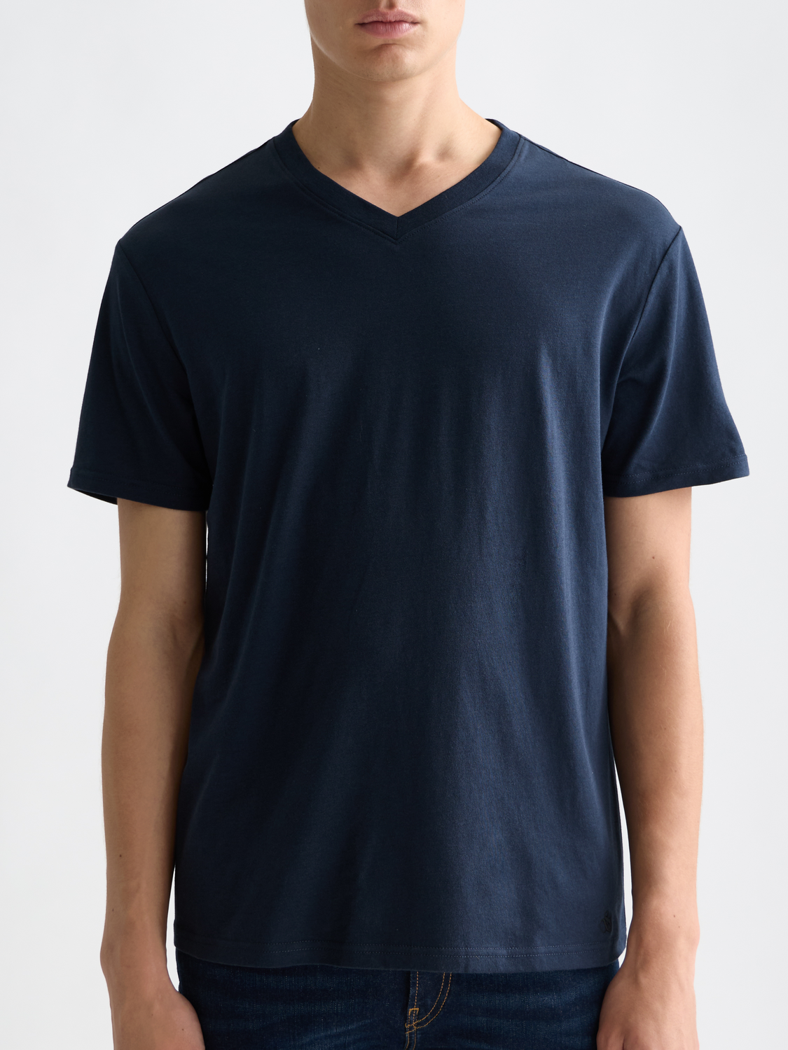 T-shirt col en V ultra doux 3 pièces pour homme