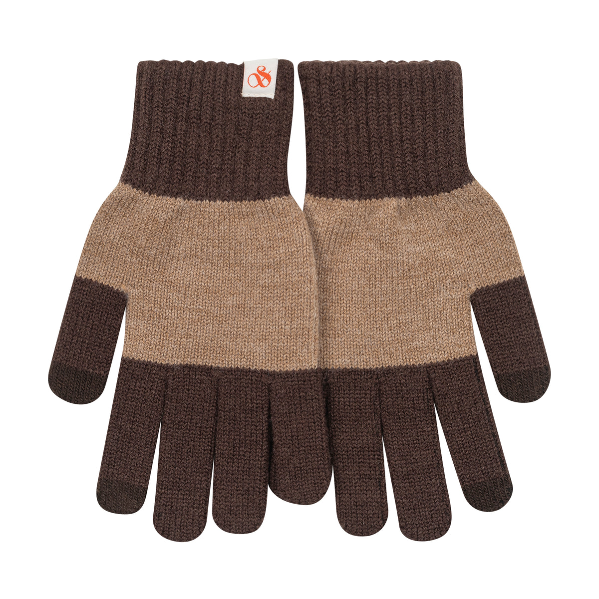 S&S Gant en tricot à blocs de couleurs