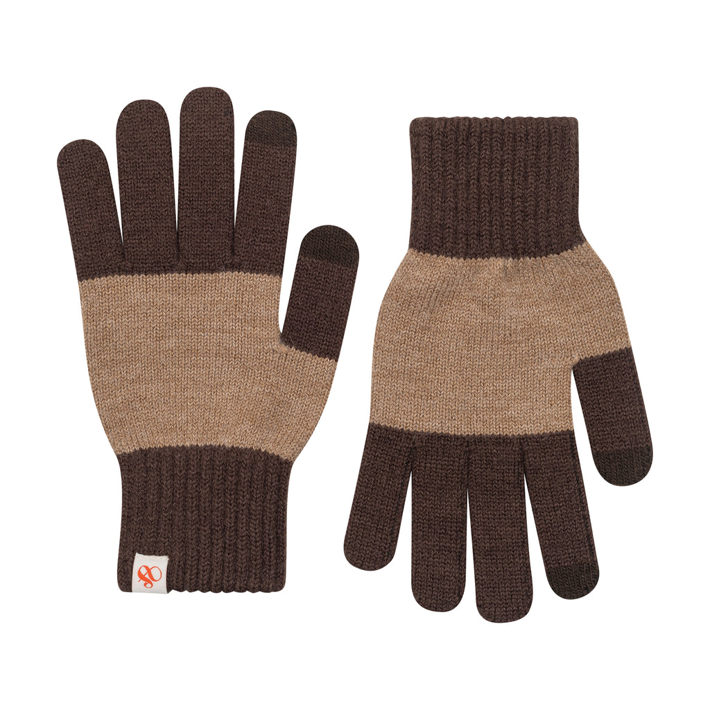 S&S Gant en tricot à blocs de couleurs