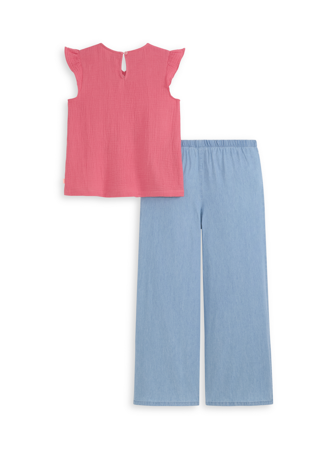 S&S Girls 2Pc Fashion Top & Denim Pant Set
