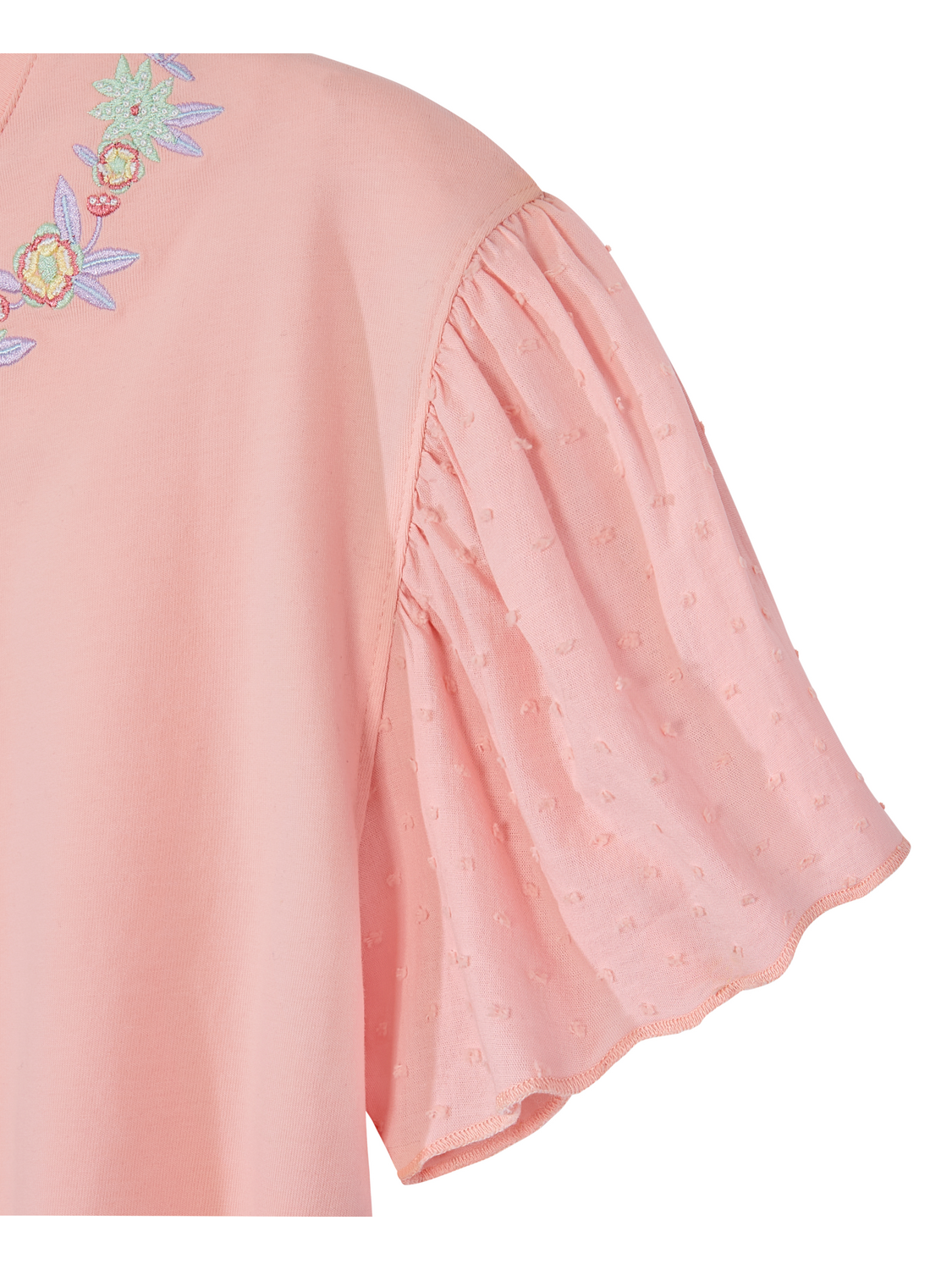 S&S Denim Group Stretch Jersey/ Swiss Dot Fashion Top