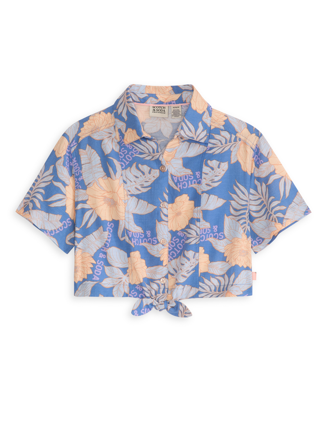 Ss Tie Front Button Up Top
