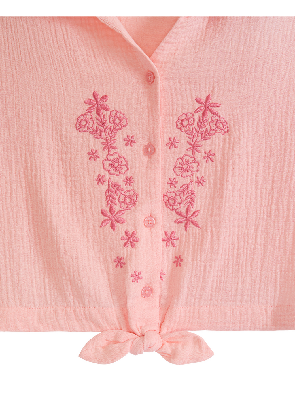 S&S Girls Flowy Knotted Ss Shirt