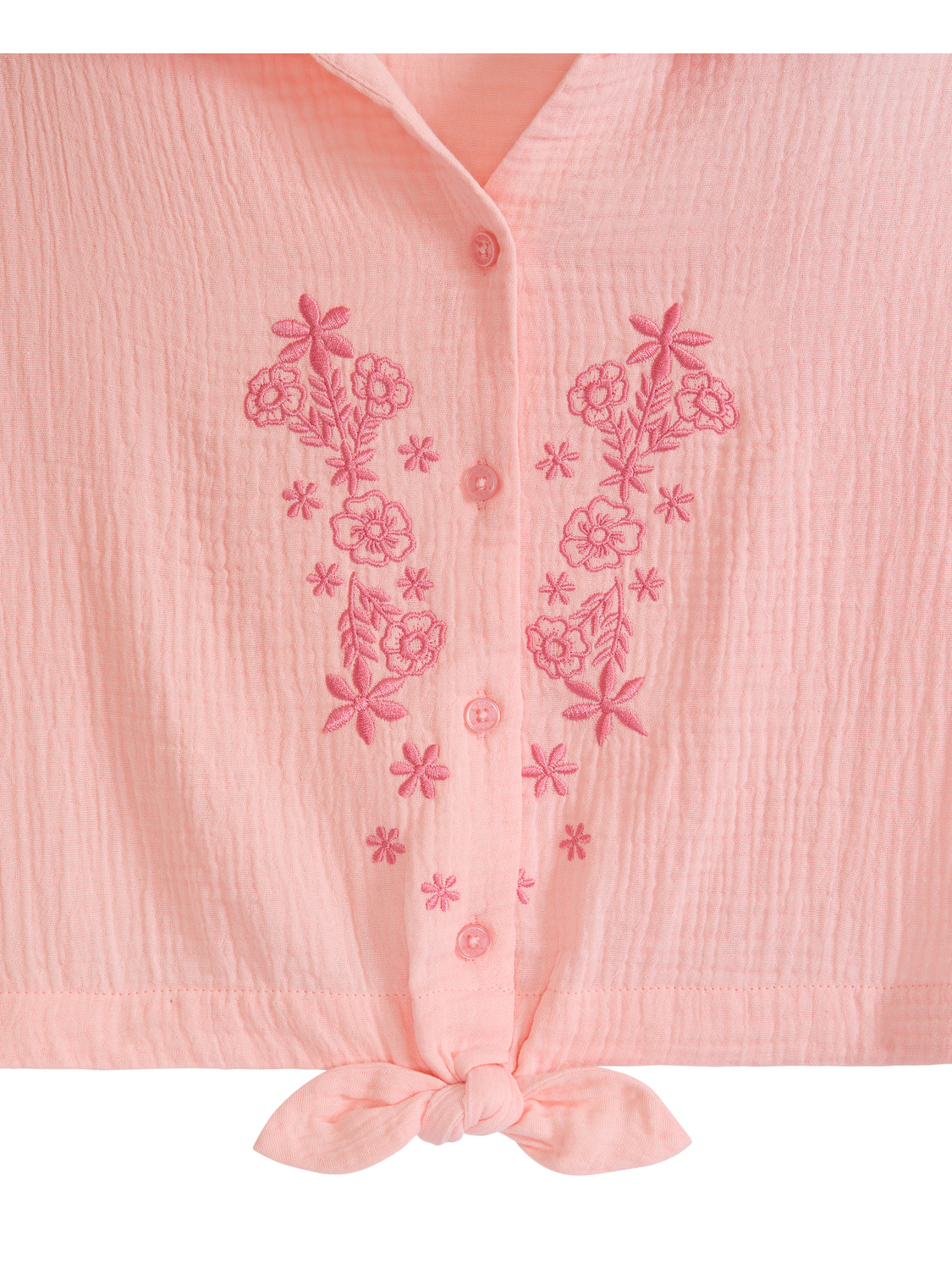 S&S Girls Flowy Knotted Ss Shirt