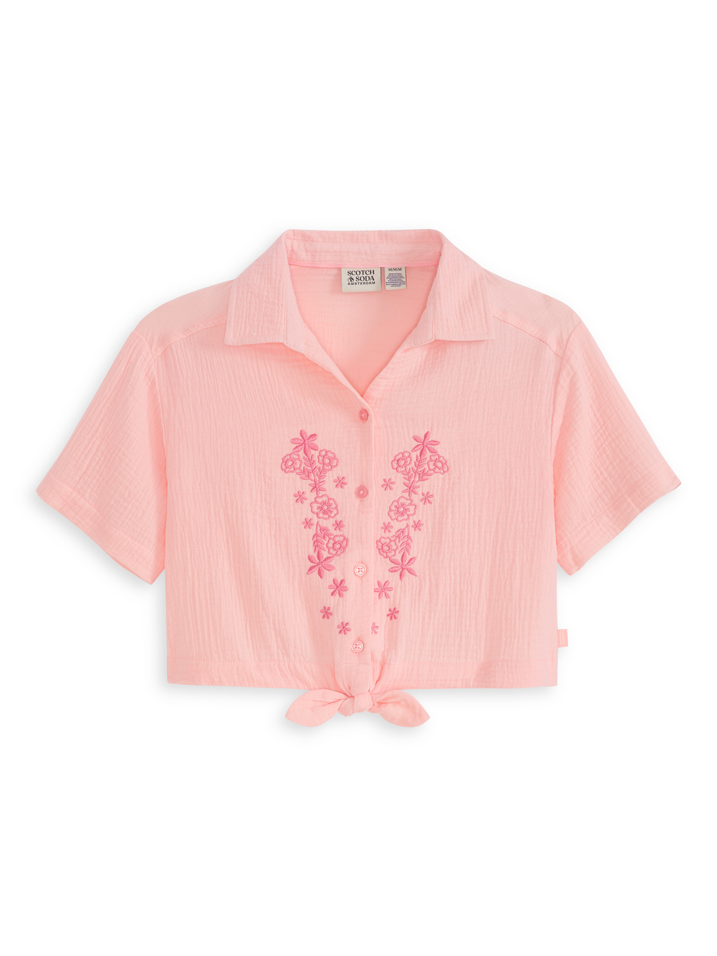 S&S Girls Flowy Knotted Ss Shirt