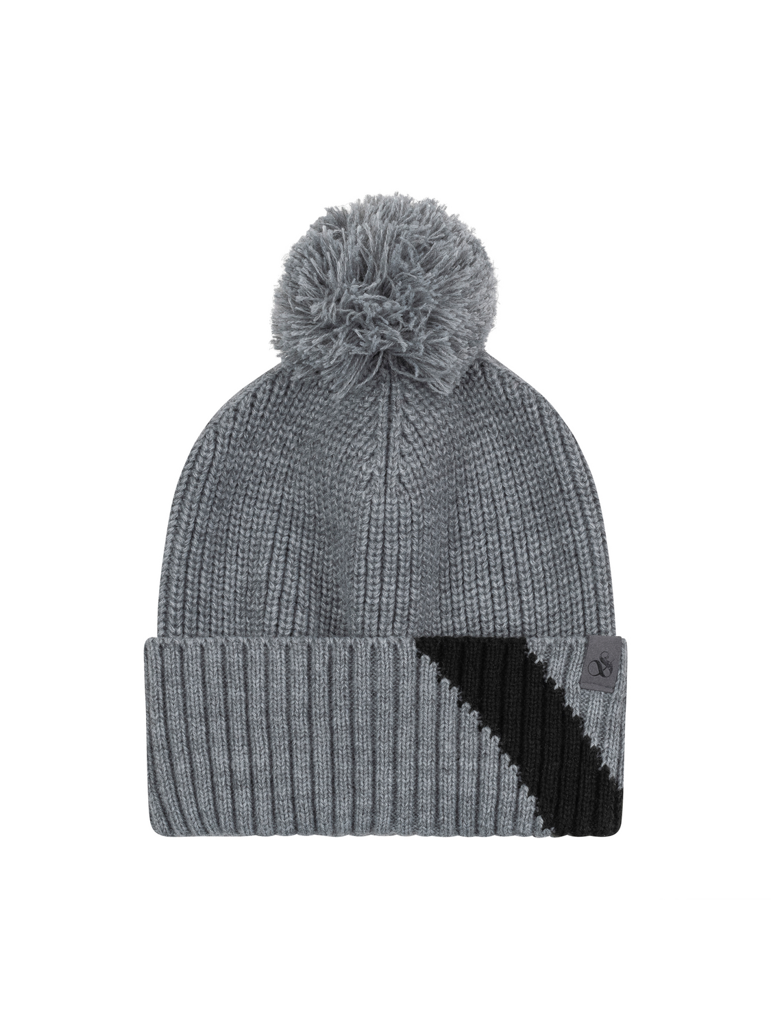 Stripe Cuff Bobble Beanie