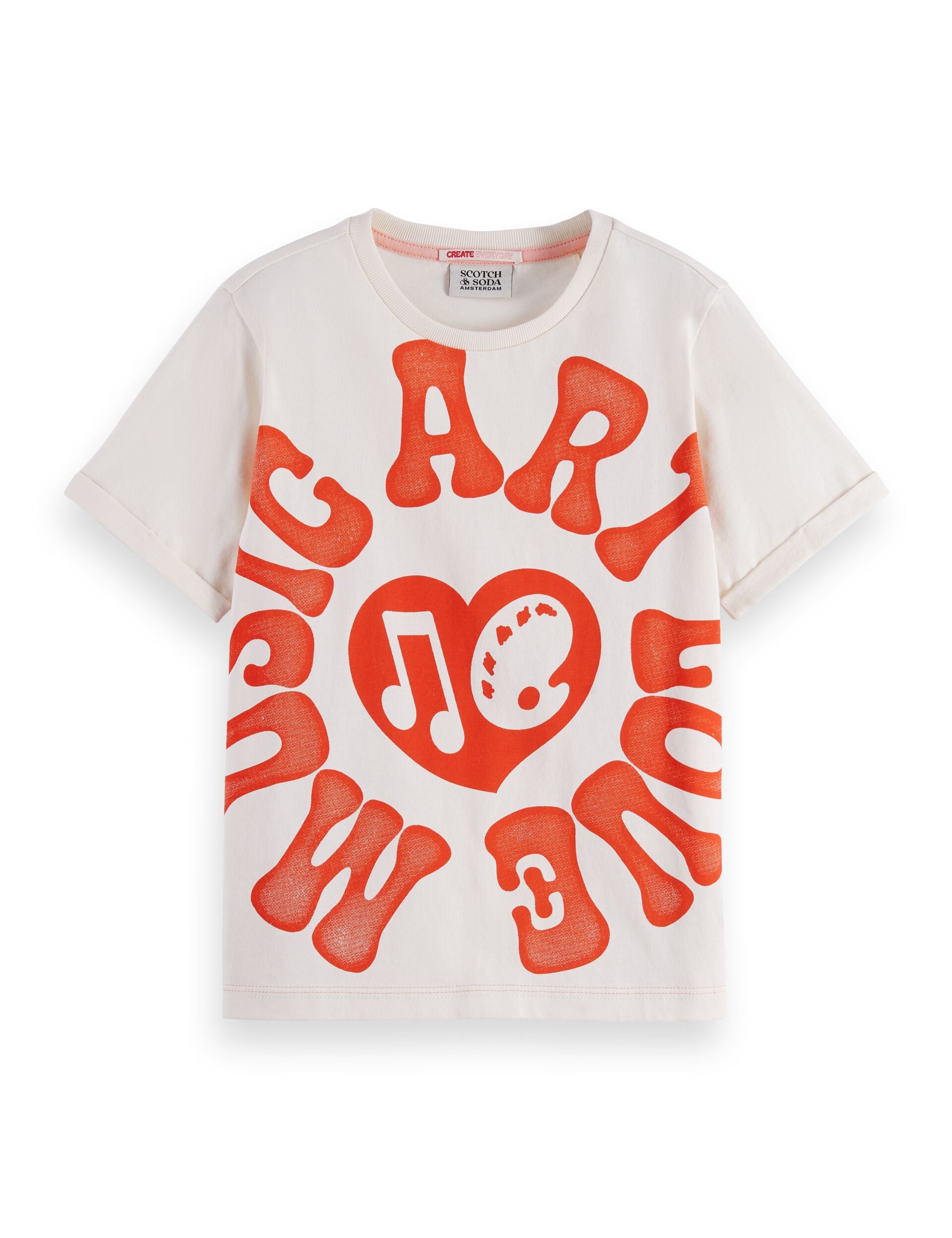Girls' Relaxed-fit t-shirt with front artwork