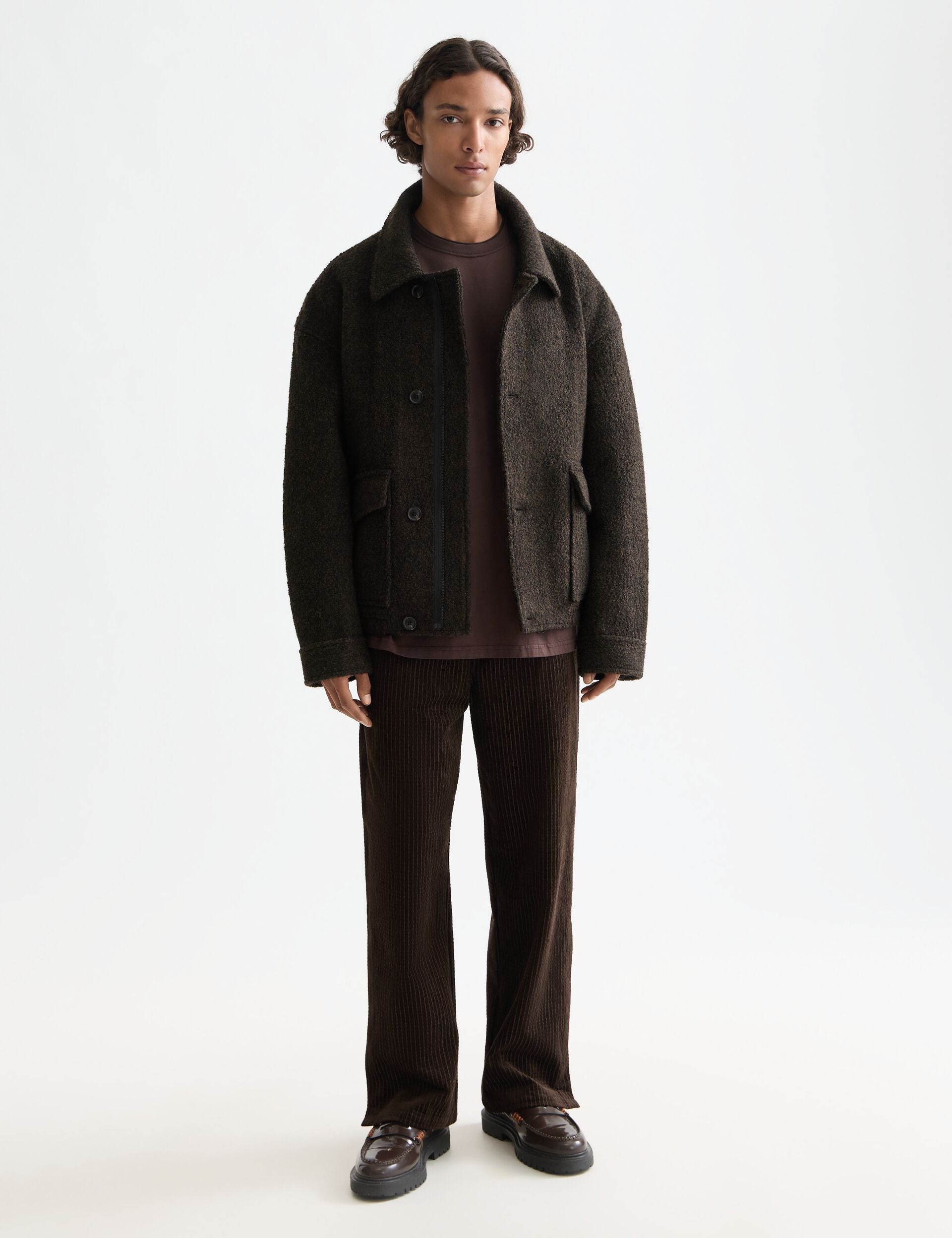 Short wool coat