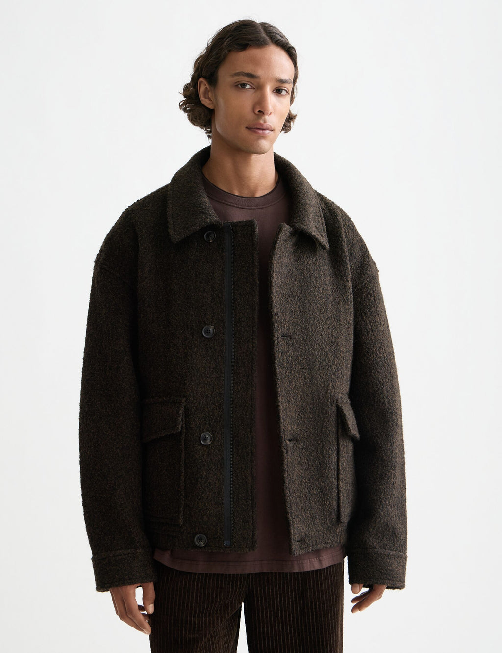 Short wool coat