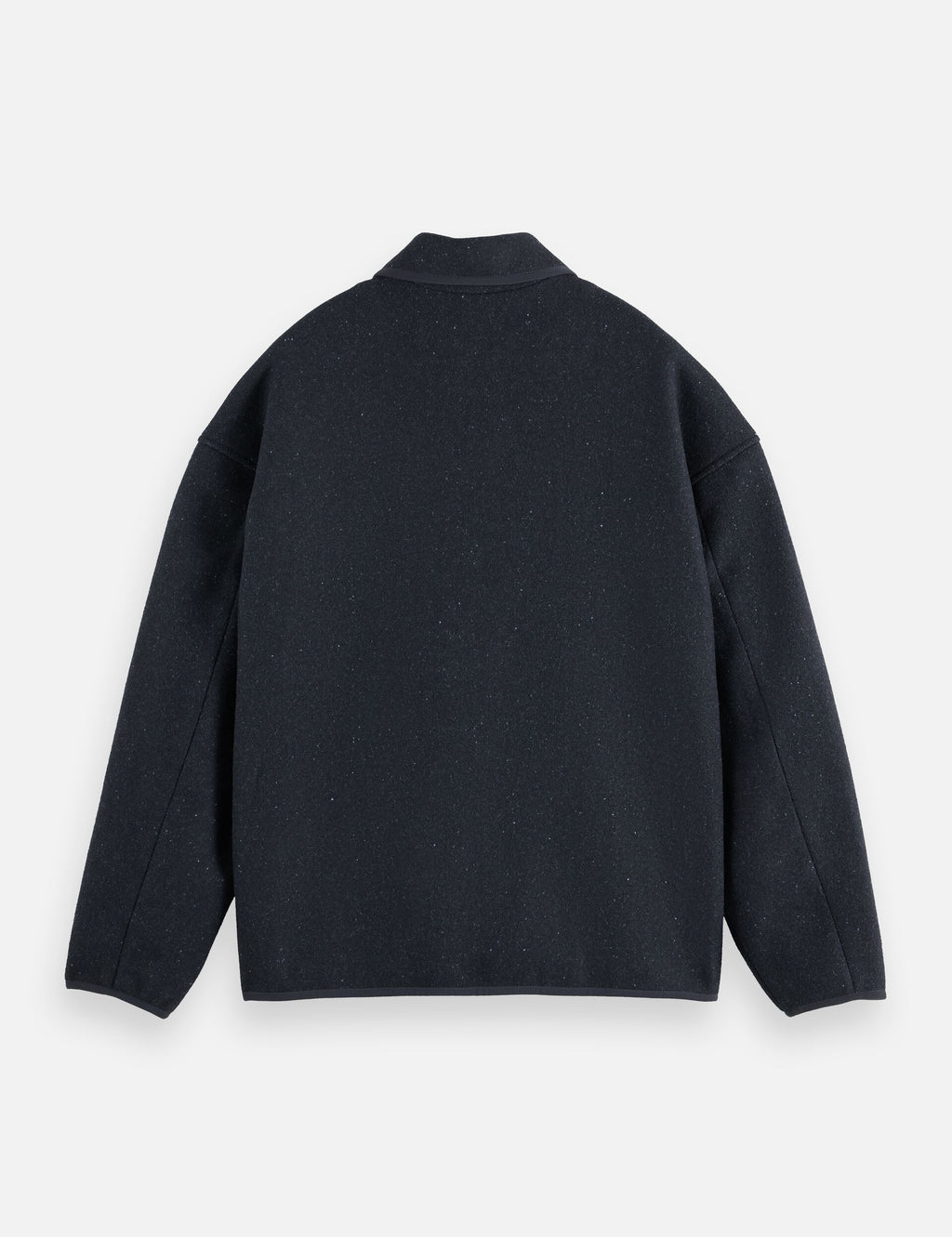 Double-faced wool-blend overshirt