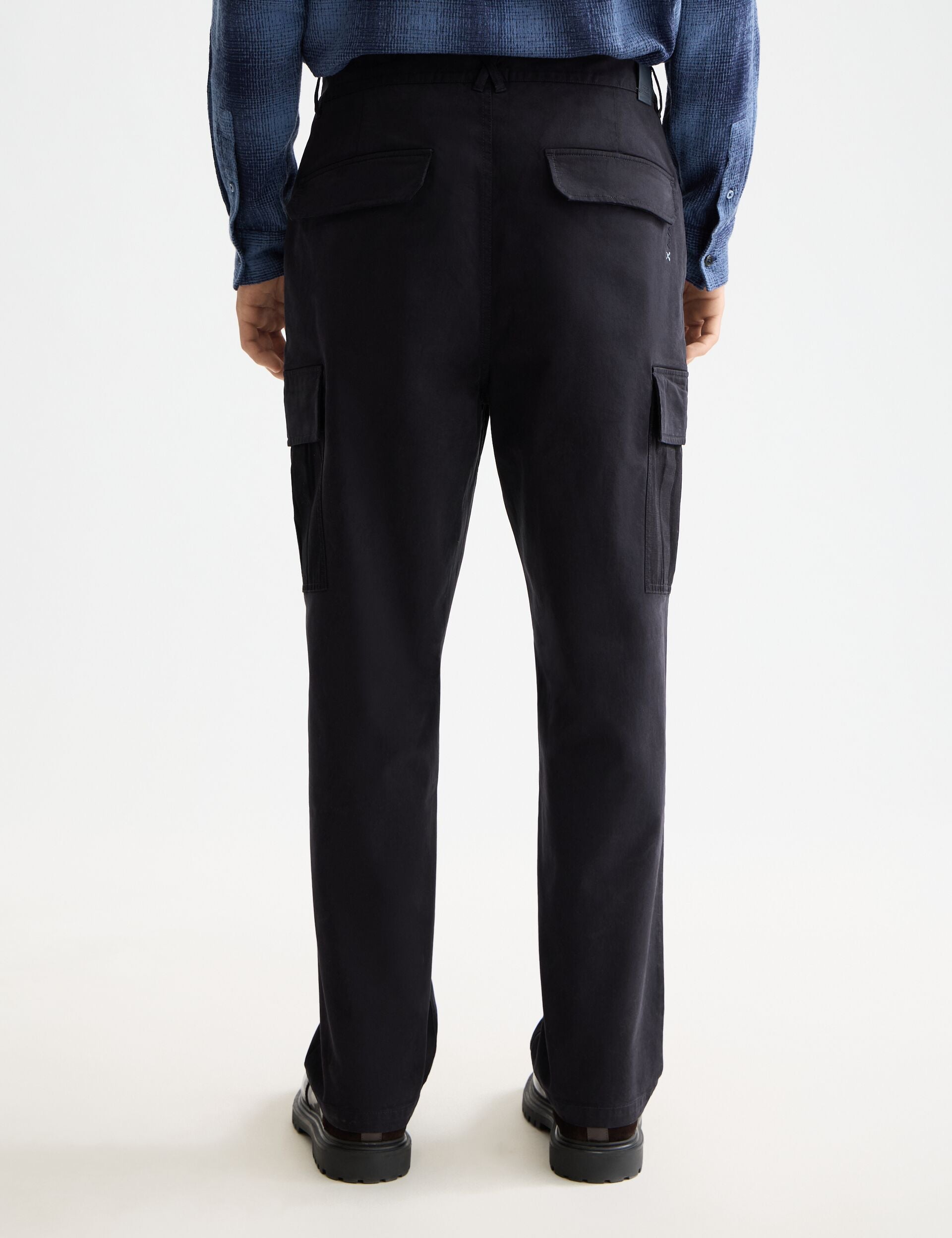 Harper- Garment-dyed cotton blend loose tapered cargo