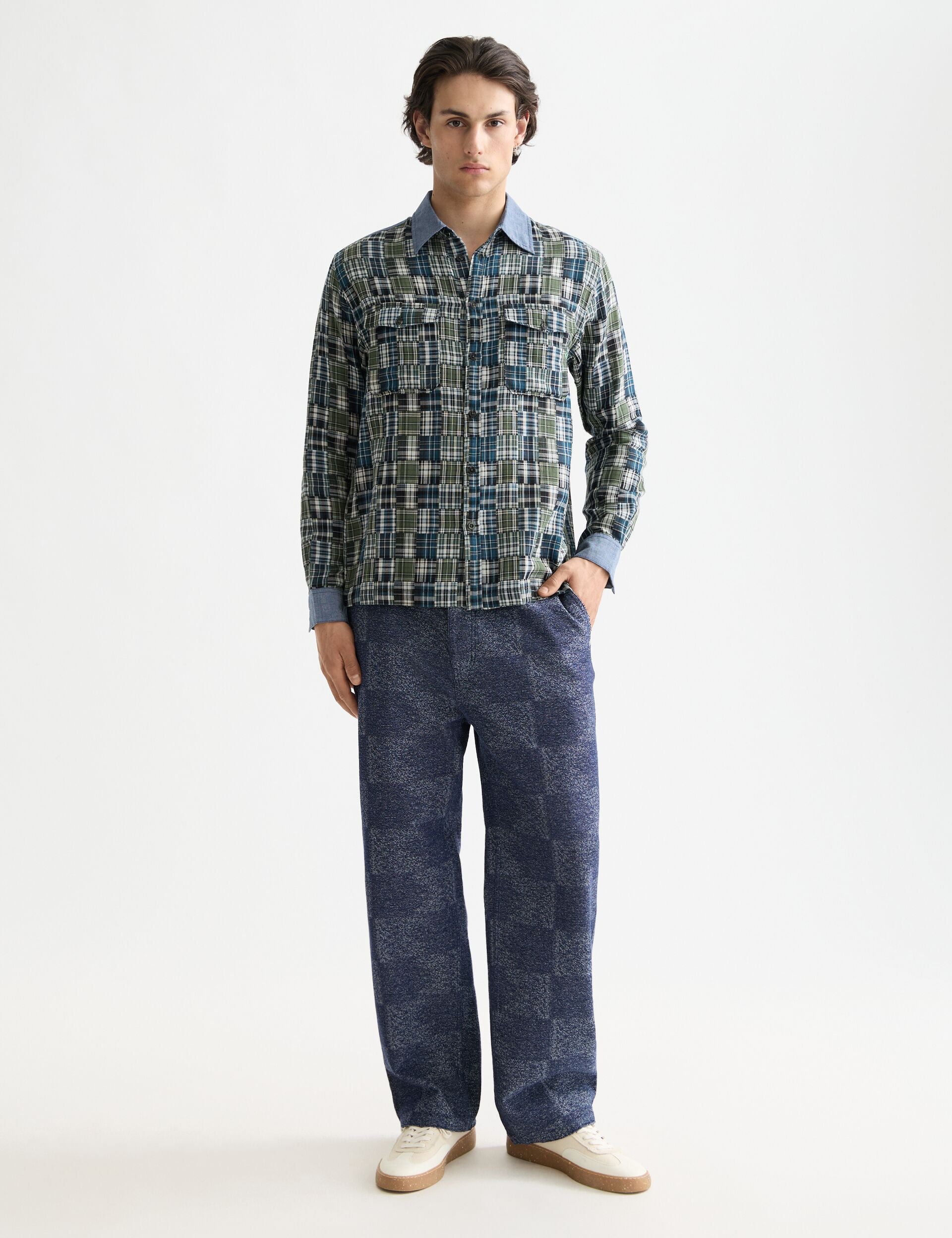 Pitch - cotton jacquard loose fit 5-pocket pant chino– Scotch & Soda
