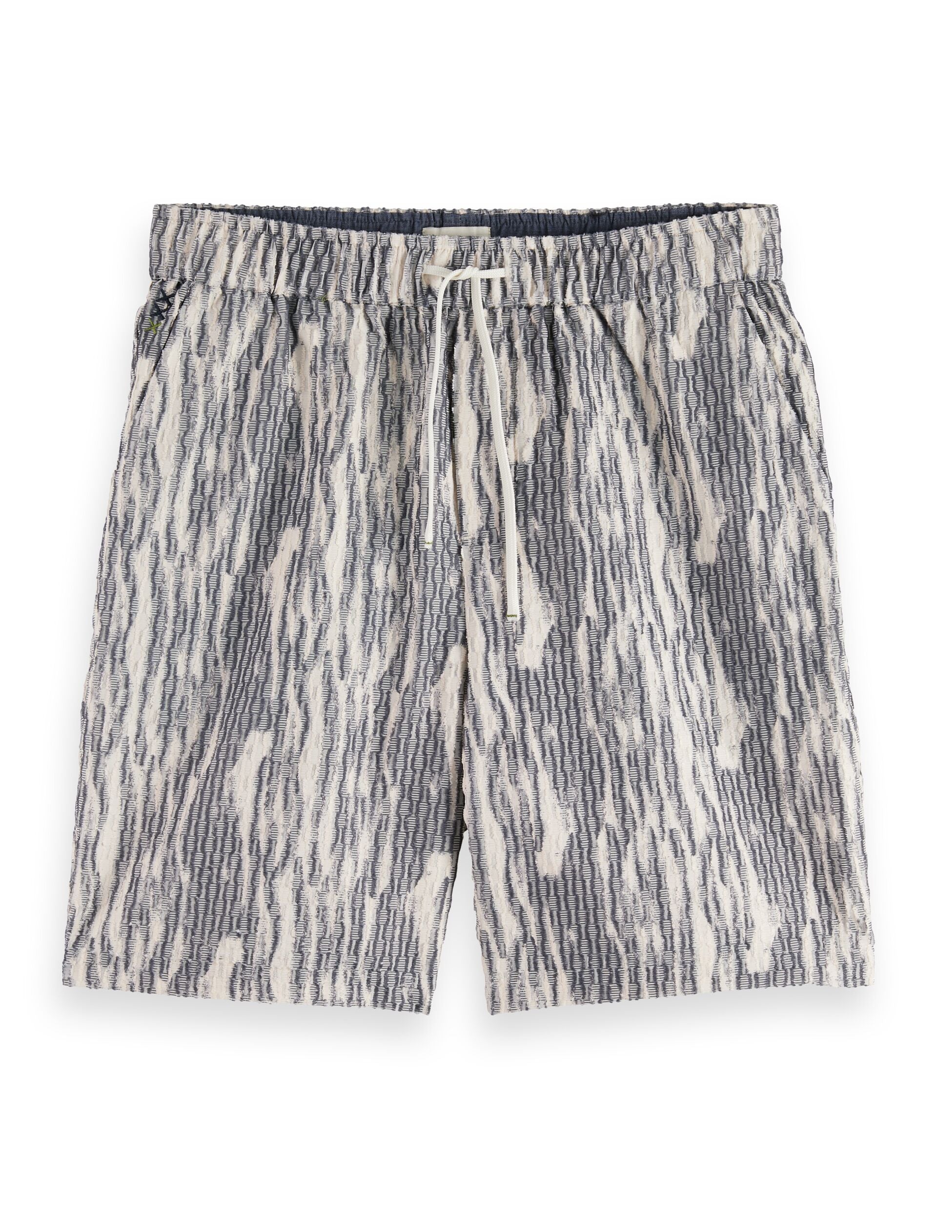 Fave - jacquard viscose-blend regular fit bermuda short