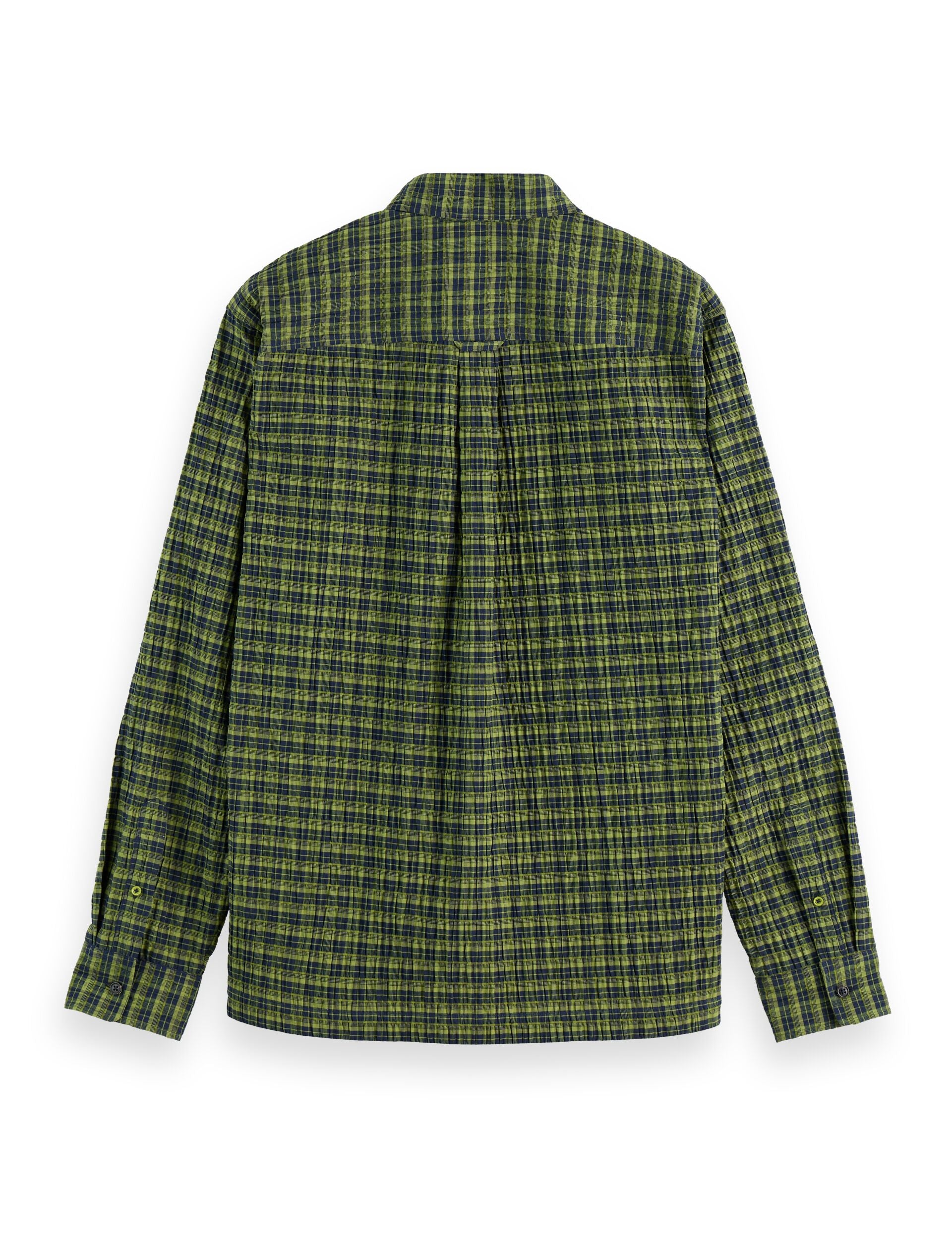 Crinkle checked shirt