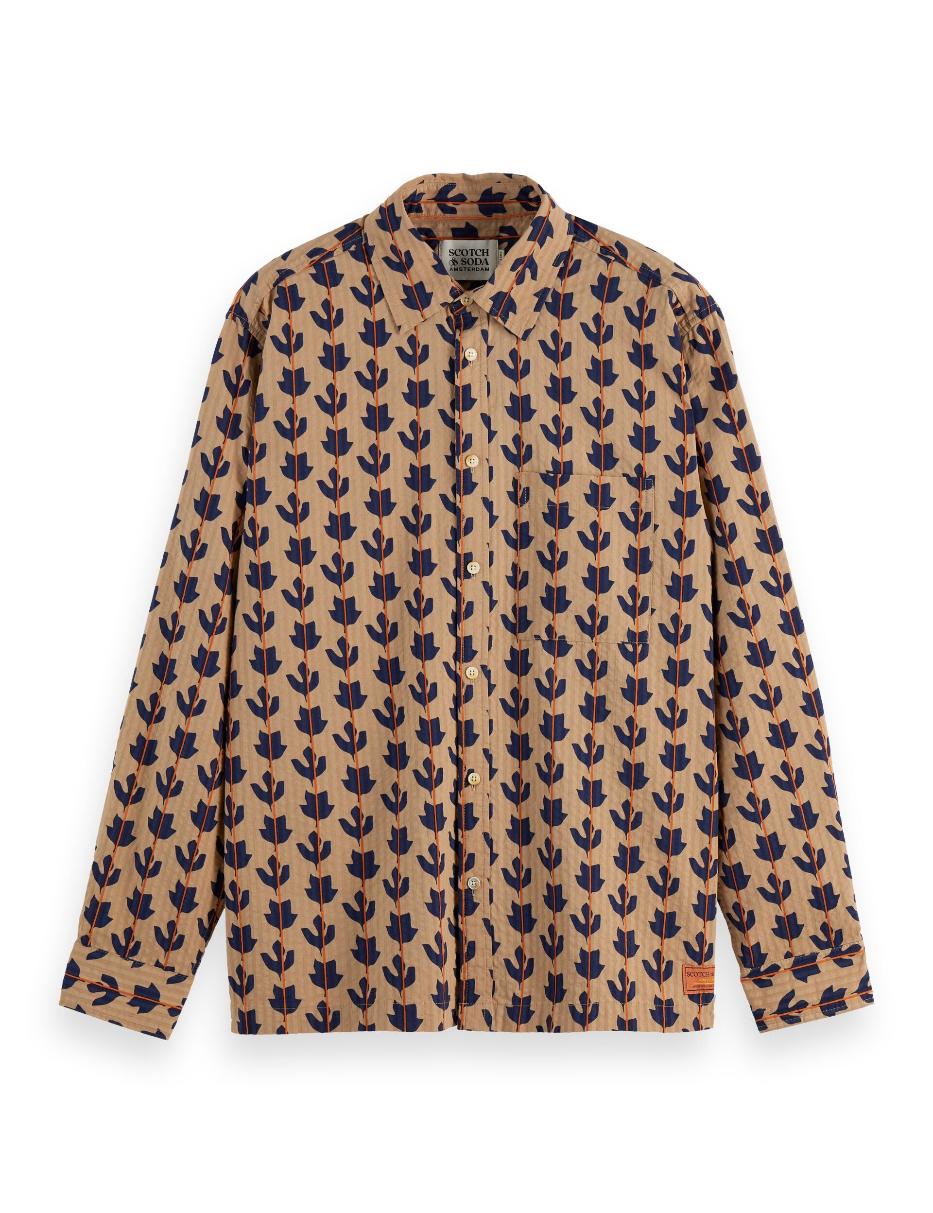 Structured printed shirt