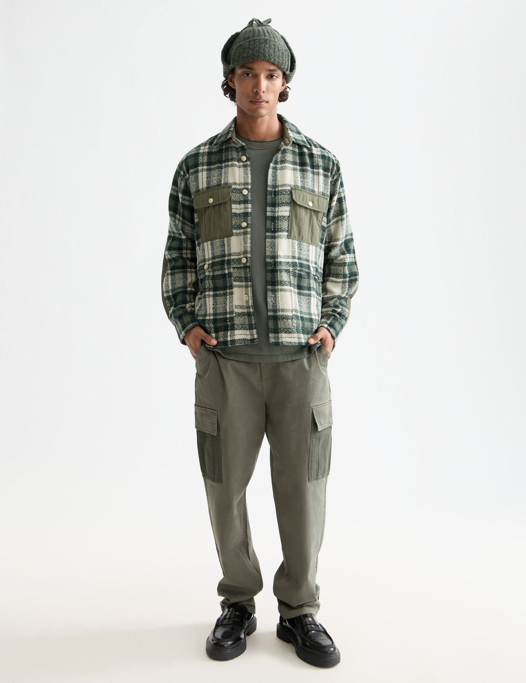 Patchwork relaxed-fit shirt