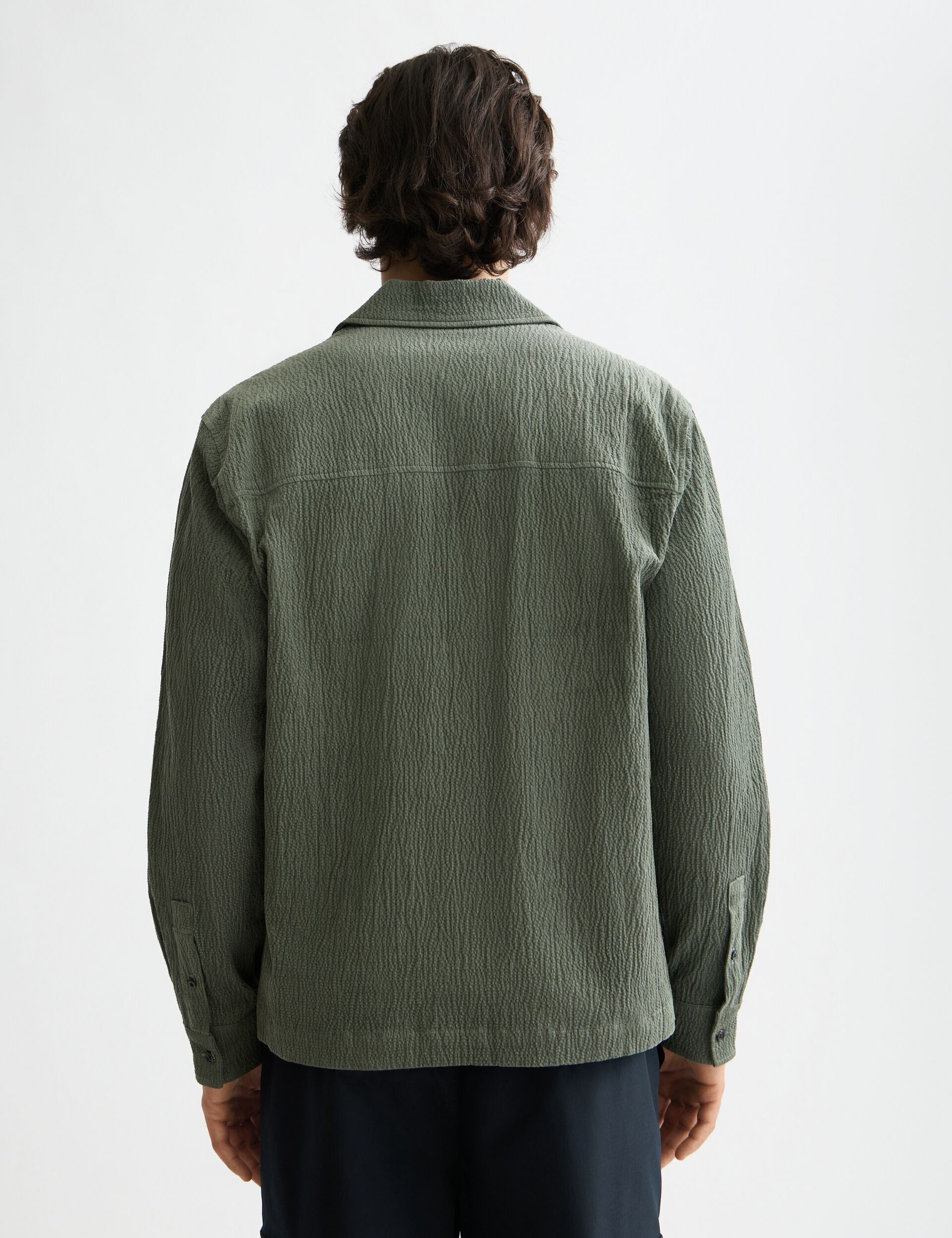 Quarter zip corduroy shirt
