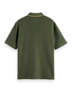 Structured relaxed fit polo