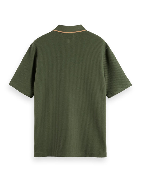 Structured relaxed fit polo