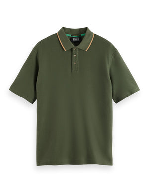 Structured relaxed fit polo