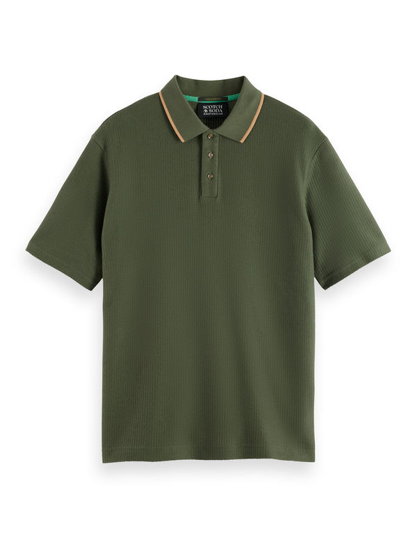 Structured relaxed fit polo
