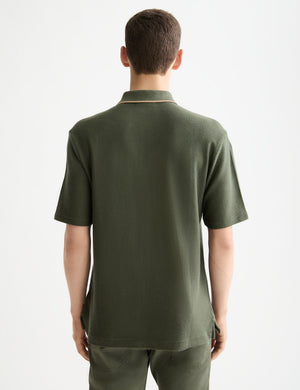 Structured relaxed fit polo