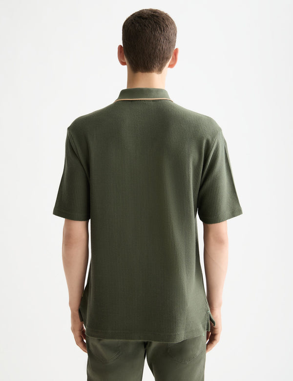 Structured relaxed fit polo