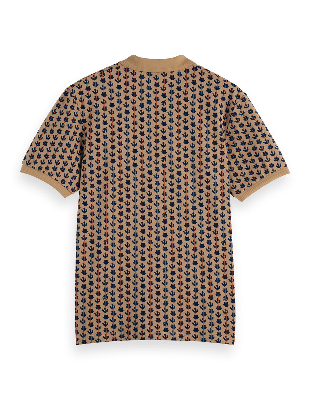 Micro allover print jersey regular fit polo