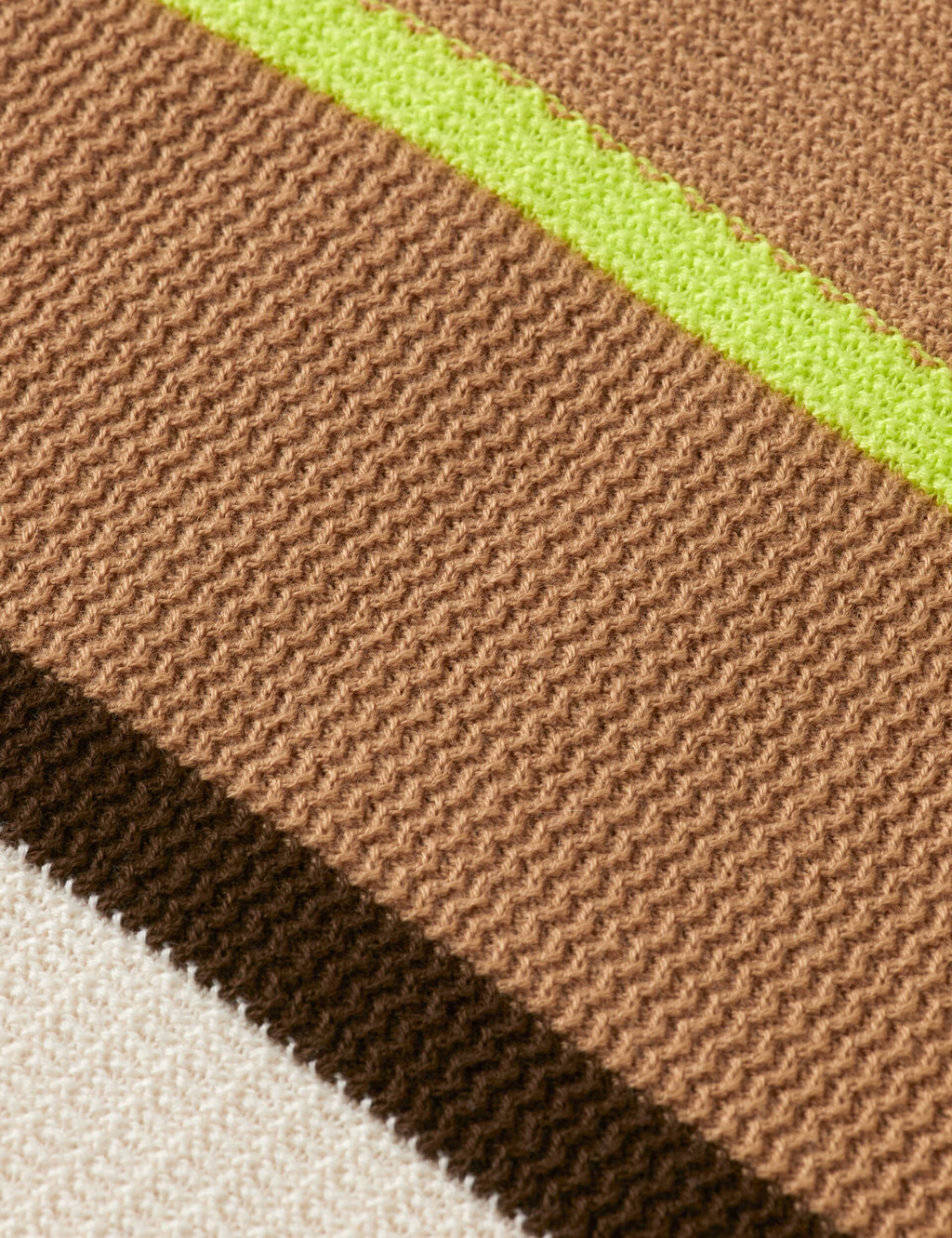 Knitted striped regular fit polo