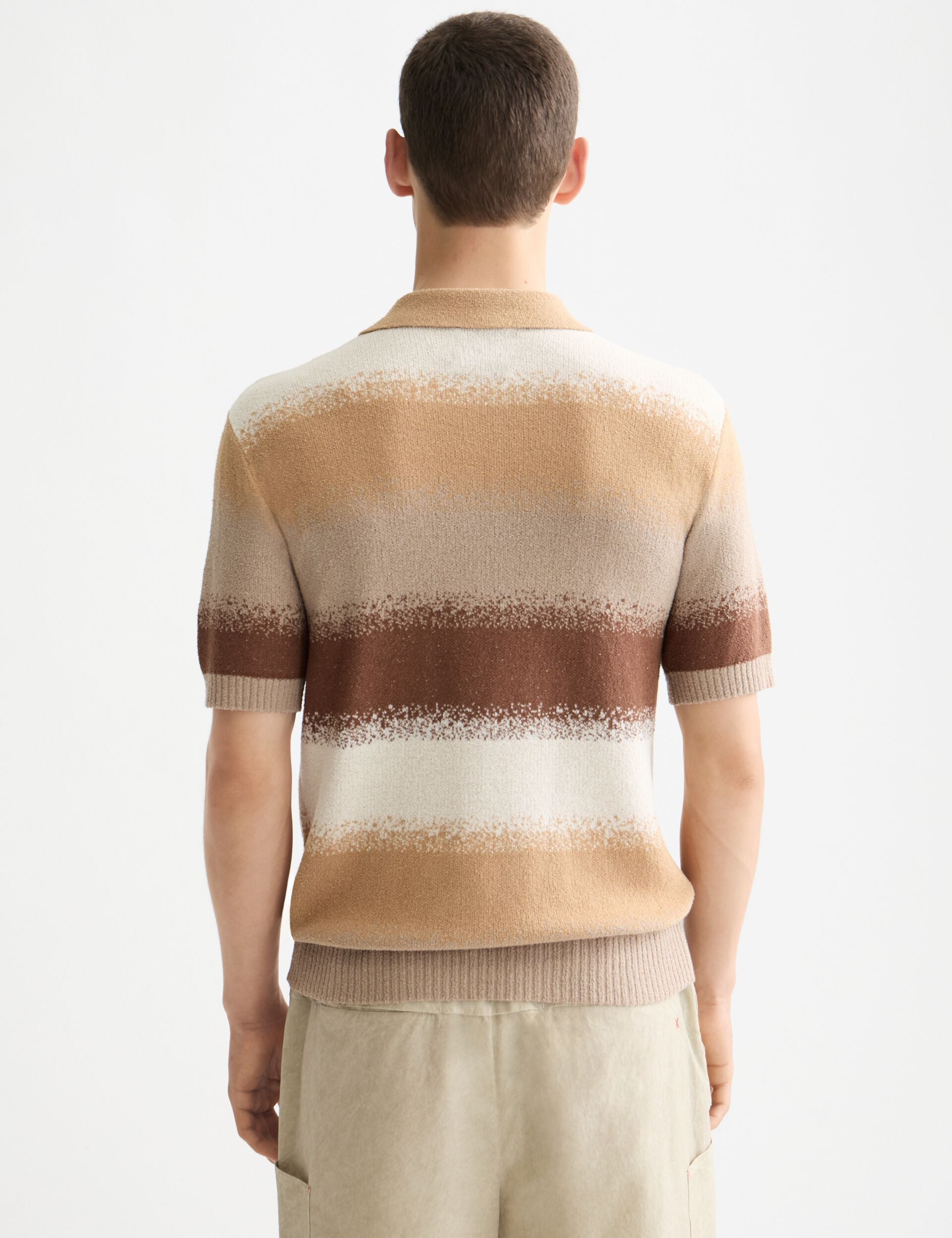 Knitted degrade polo
