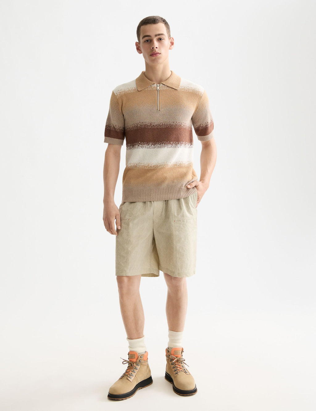 Knitted degrade polo